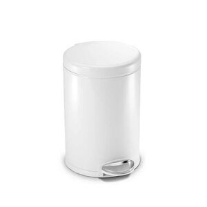 Simplehuman 4.5L Round Step Trash Can - White